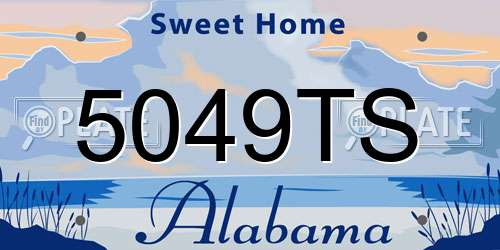 5049TS Alabama License Plate