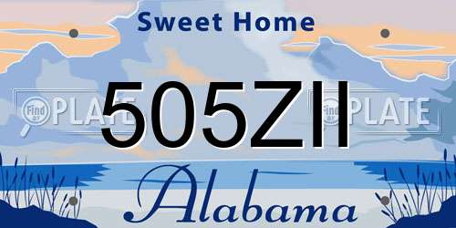 505ZII Alabama License Plate