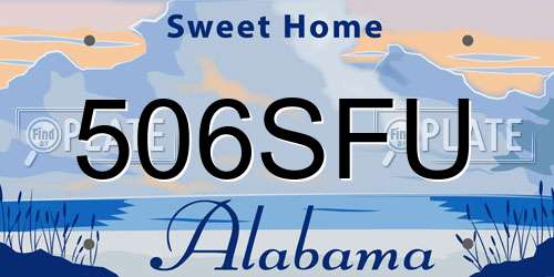 506SFU Alabama License Plate