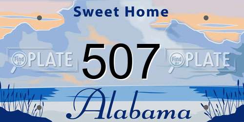 507 Alabama License Plate