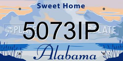 5073IP Alabama License Plate