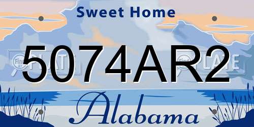 5074AR2 Alabama License Plate