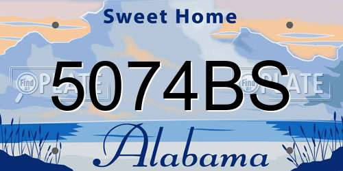 5074BS Alabama License Plate