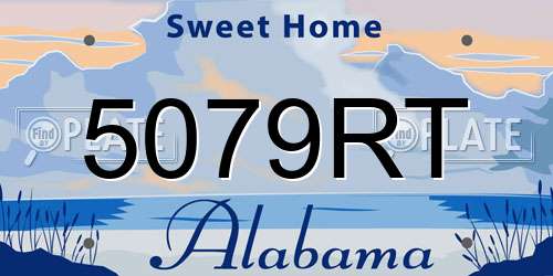5079RT Alabama License Plate