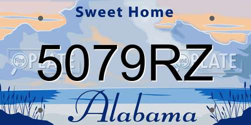 5079RZ Alabama License Plate