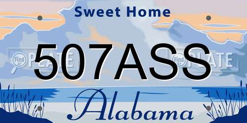 507ASS Alabama License Plate