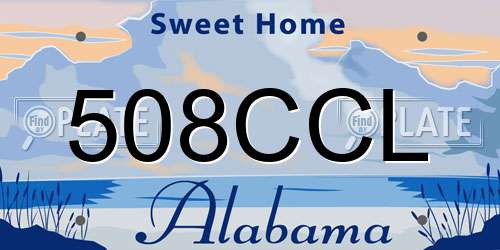 508CCL Alabama License Plate