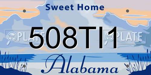 508TI1 Alabama License Plate