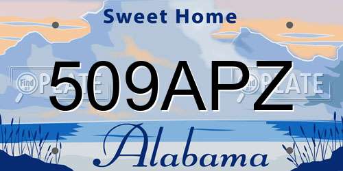 509APZ Alabama License Plate