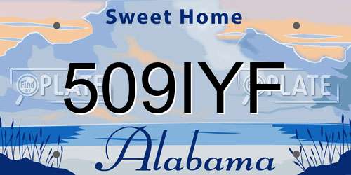 509IYF Alabama License Plate