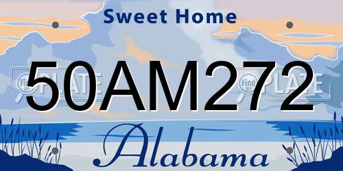 50AM272 Alabama License Plate