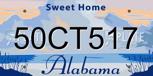 50CT517 Alabama License Plate
