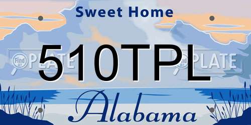 510TPL Alabama License Plate