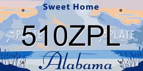 510ZPL Alabama License Plate