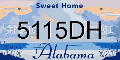 5115DH Alabama License Plate