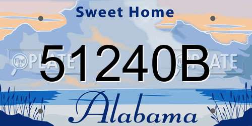 51240B Alabama License Plate