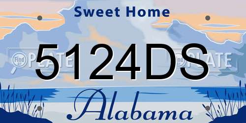 5124DS Alabama License Plate