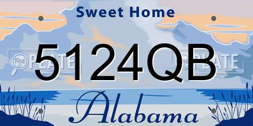5124QB Alabama License Plate