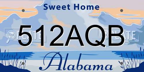 512AQB Alabama License Plate