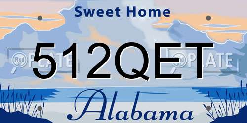 512QET Alabama License Plate