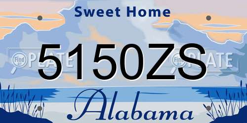 5150ZS Alabama License Plate