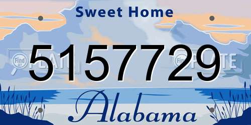 5157729 Alabama License Plate
