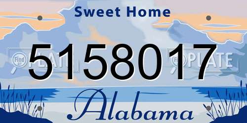 5158017 Alabama License Plate
