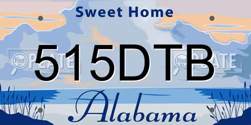 515DTB Alabama License Plate