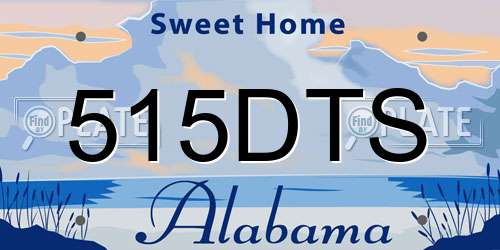 515DTS Alabama License Plate