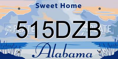 515DZB Alabama License Plate