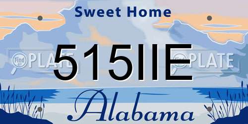 515IIE Alabama License Plate