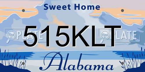 515KLT Alabama License Plate