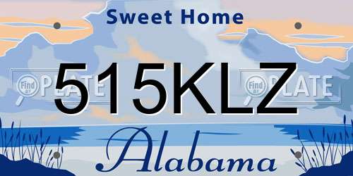 515KLZ Alabama License Plate