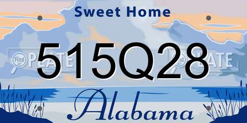 515Q28 Alabama License Plate