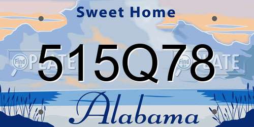 515Q78 Alabama License Plate