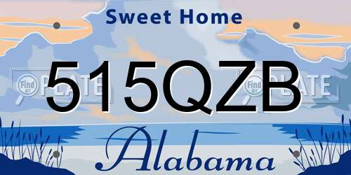 515QZB Alabama License Plate