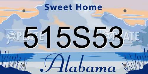 515S53 Alabama License Plate