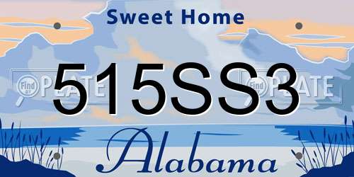 515SS3 Alabama License Plate