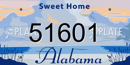 51601 Alabama License Plate