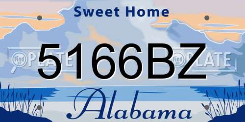 5166BZ Alabama License Plate