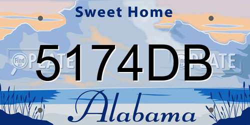 5174DB Alabama License Plate