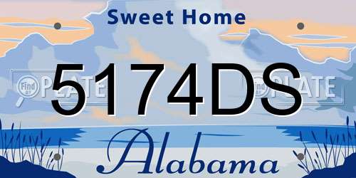 5174DS Alabama License Plate
