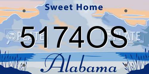 5174OS Alabama License Plate