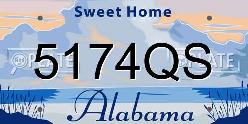 5174QS Alabama License Plate