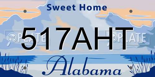 517AHT Alabama License Plate