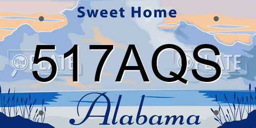 517AQS Alabama License Plate