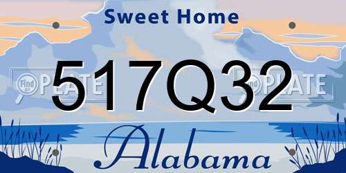 517Q32 Alabama License Plate