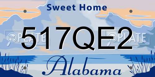 517QE2 Alabama License Plate