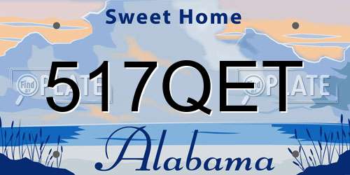 517QET Alabama License Plate