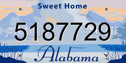 5187729 Alabama License Plate